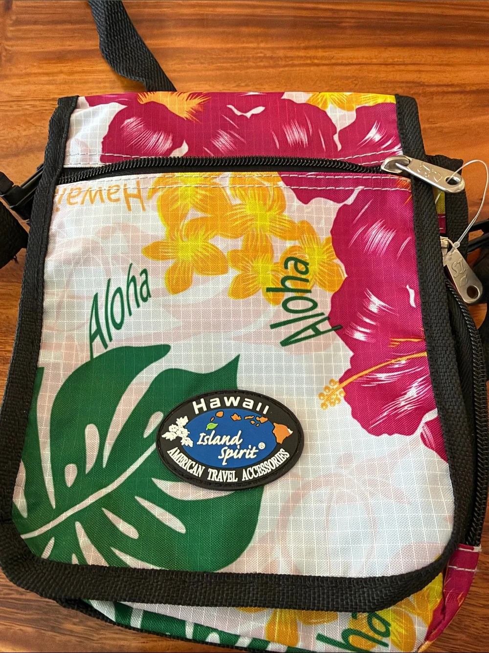 Aloha Floral Crossbody Bag in Pink & Yellow